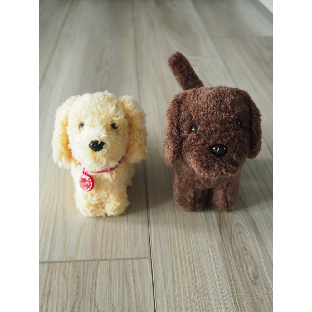 American Girl Plush Dog Set Honey Chocolate Chip Puppy Pets Retired Doll